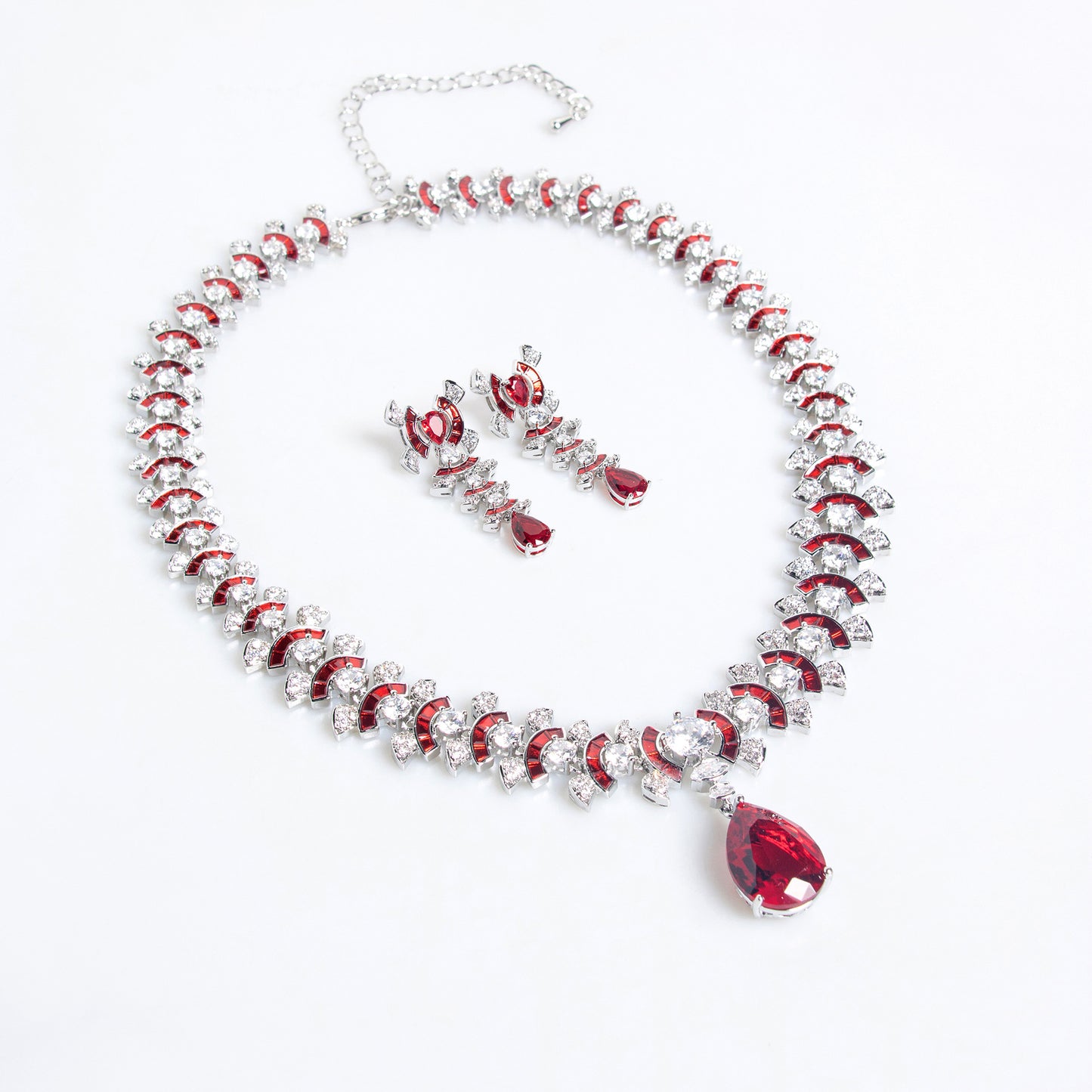 Haute couture jewelry necklace earrings ring bracelet four-piece banquet luxury versatile jewelry women