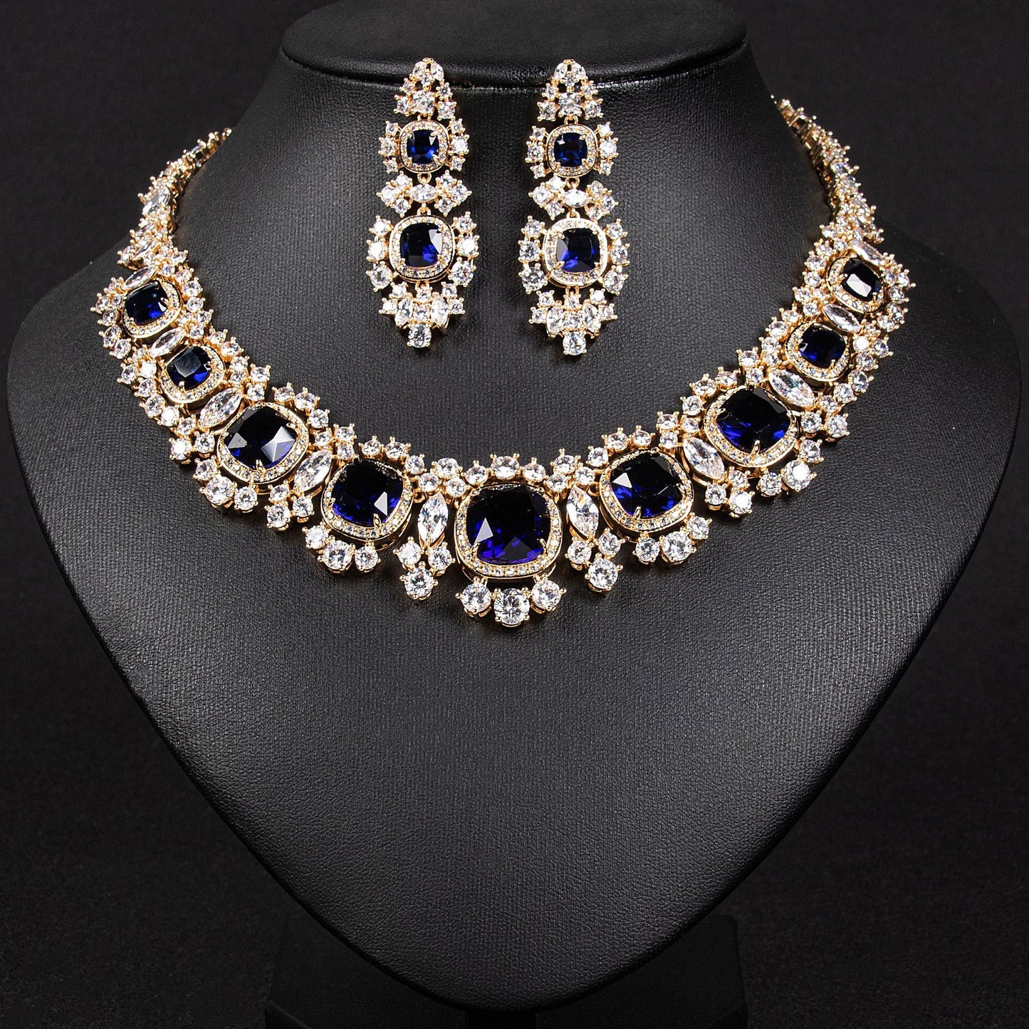 Noble luxury necklace jewelry bridal banquet set set with AAA zircon jewelry set women