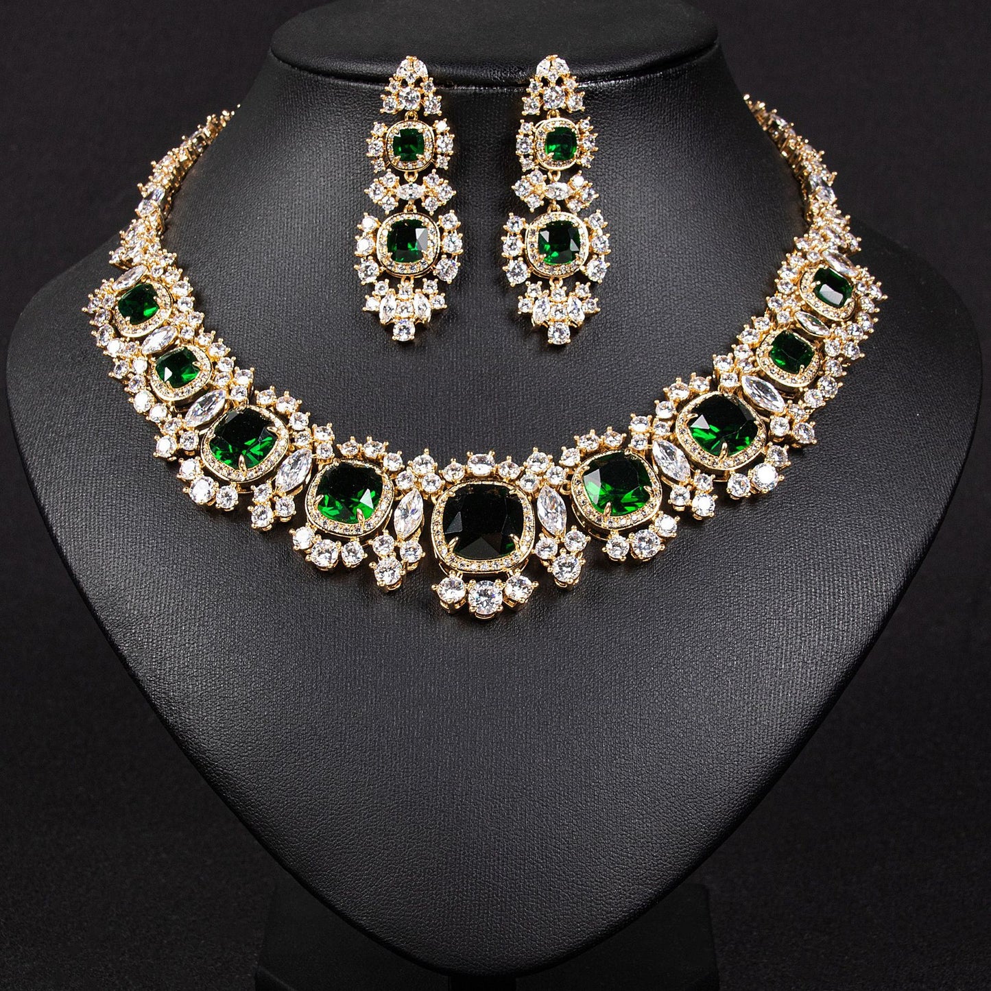 Noble luxury necklace jewelry bridal banquet set set with AAA zircon jewelry set women