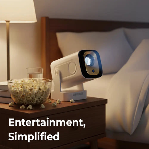 HY260 PRO Mini Smart WiFi Projector, Native 1080P Portable Projector with Bluetooth 5.4, WiFi 6, Android 11, Google Assistant, Auto Keystone, 180° Rotation for Bedroom Movies, Gaming and Home Theater