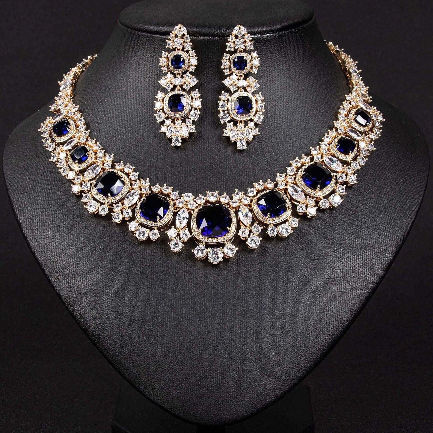 Noble luxury necklace jewelry bridal banquet set set with AAA zircon jewelry set women