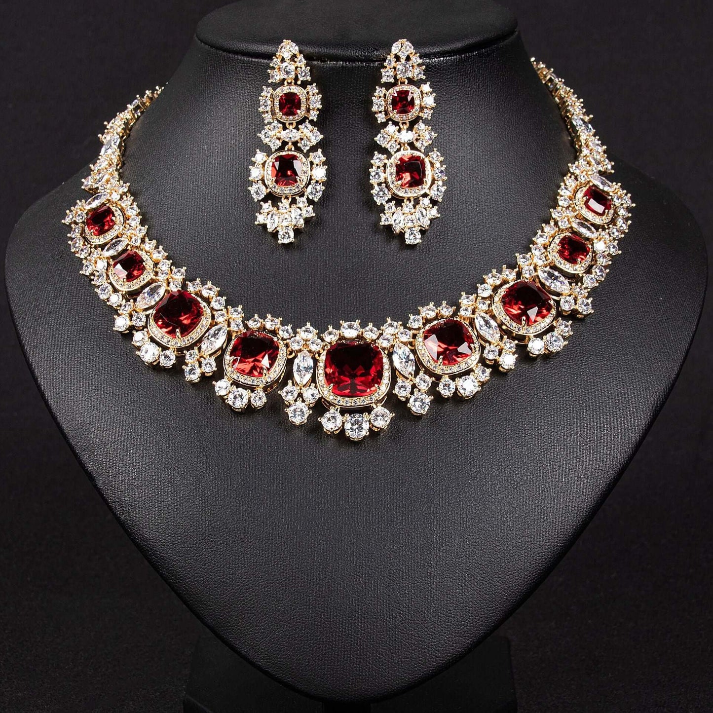 Noble luxury necklace jewelry bridal banquet set set with AAA zircon jewelry set women