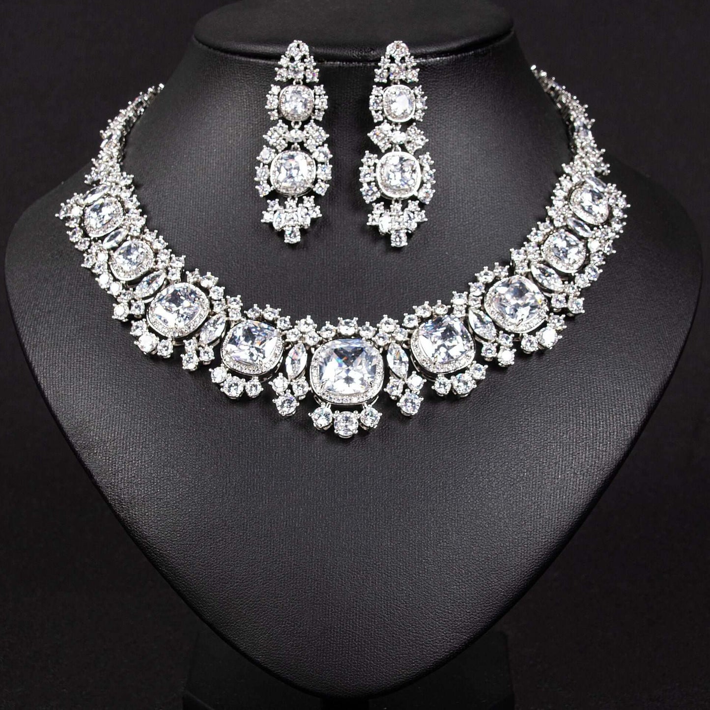 Noble luxury necklace jewelry bridal banquet set set with AAA zircon jewelry set women