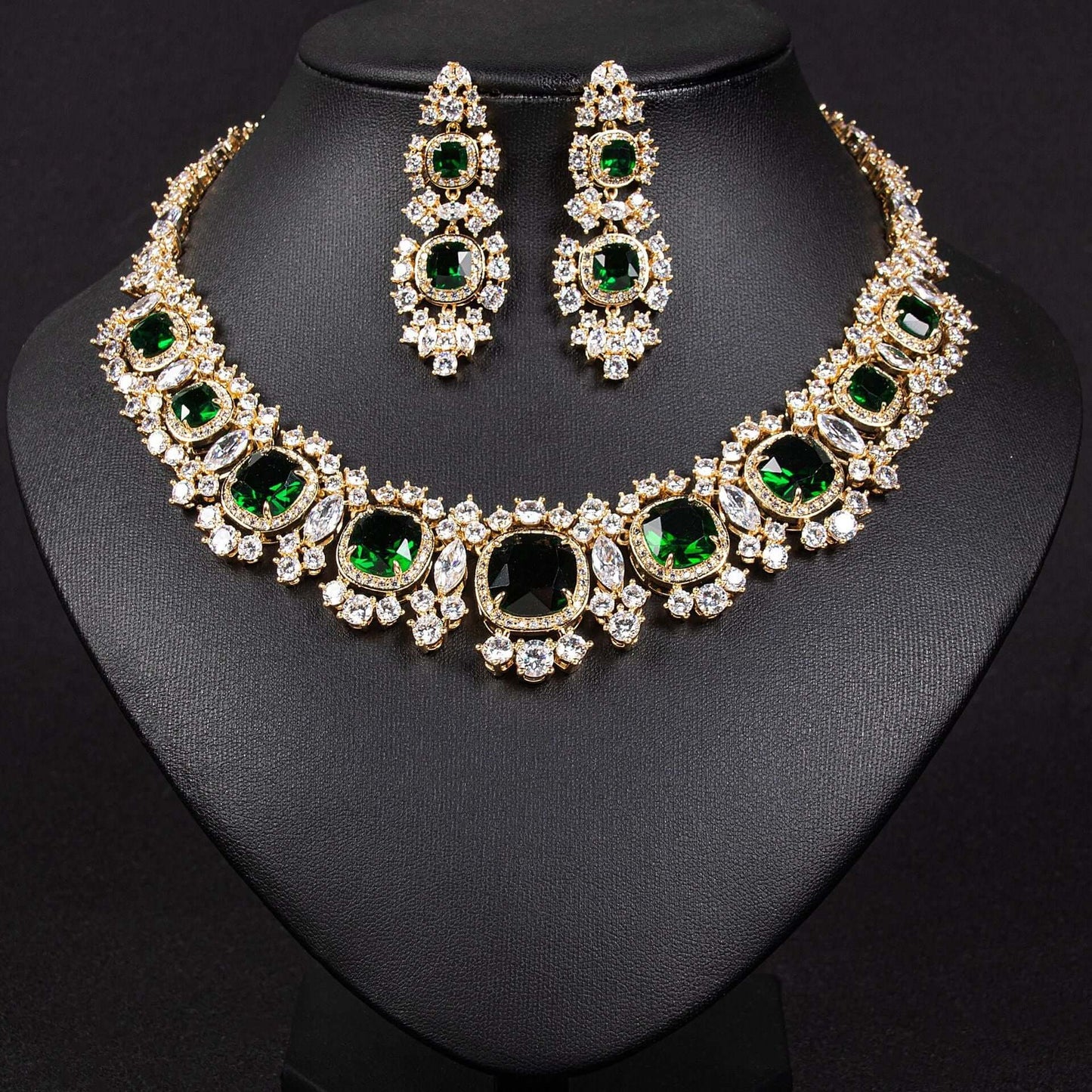 Noble luxury necklace jewelry bridal banquet set set with AAA zircon jewelry set women