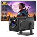 HY320 Native 1080P Smart WiFi Projector with Bluetooth, 4K Supported Mini Projector, Auto Vertical Keystone, 5W Speaker, 180° Rotatable Home Theater Projector for Bedroom Movies, Gaming and Soccer Nights