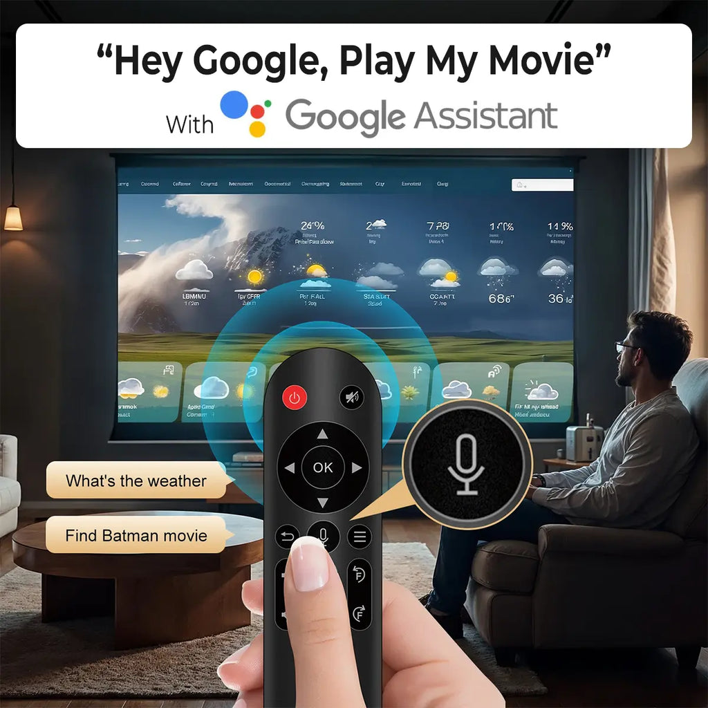 HY260 PRO Mini Smart WiFi Projector, Native 1080P Portable Projector with Bluetooth 5.4, WiFi 6, Android 11, Google Assistant, Auto Keystone, 180° Rotation for Bedroom Movies, Gaming and Home Theater