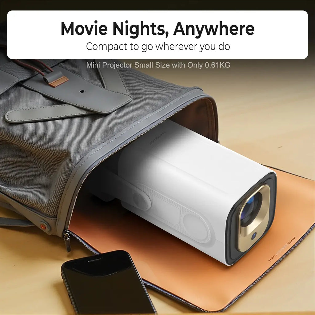 HY260 PRO Mini Smart WiFi Projector, Native 1080P Portable Projector with Bluetooth 5.4, WiFi 6, Android 11, Google Assistant, Auto Keystone, 180° Rotation for Bedroom Movies, Gaming and Home Theater