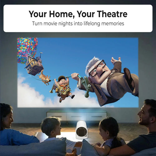 HY300 Portable WiFi Projector with Bluetooth, 4K Supported Mini Projector, 180° Rotatable Smart Projector for Home Theater, Bedroom Movie Nights, Gaming and Soccer Watch Parties